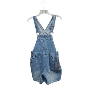 EMPYRE Maddie Mom Shortalls Denim Relaxed Fit Rigid Cotton Overalls Medium NEW